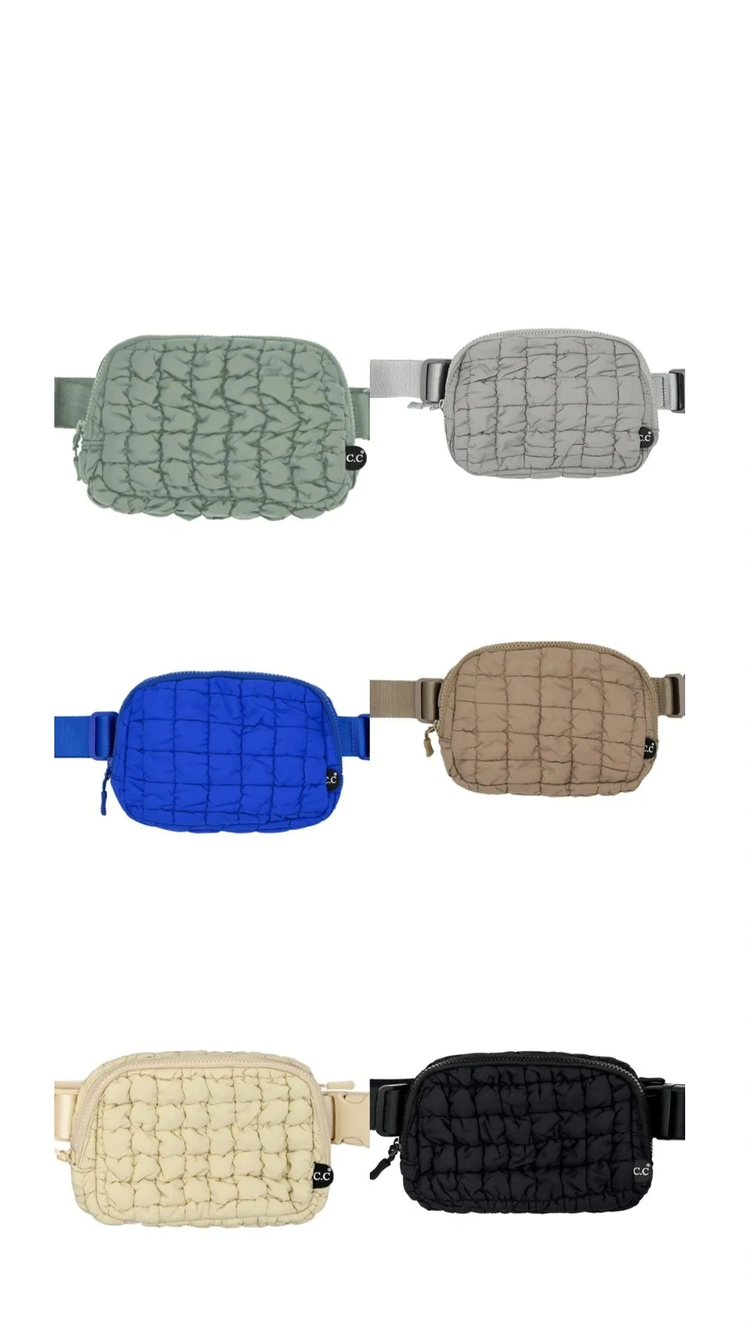 CC Quilted Puffer Fanny Pack