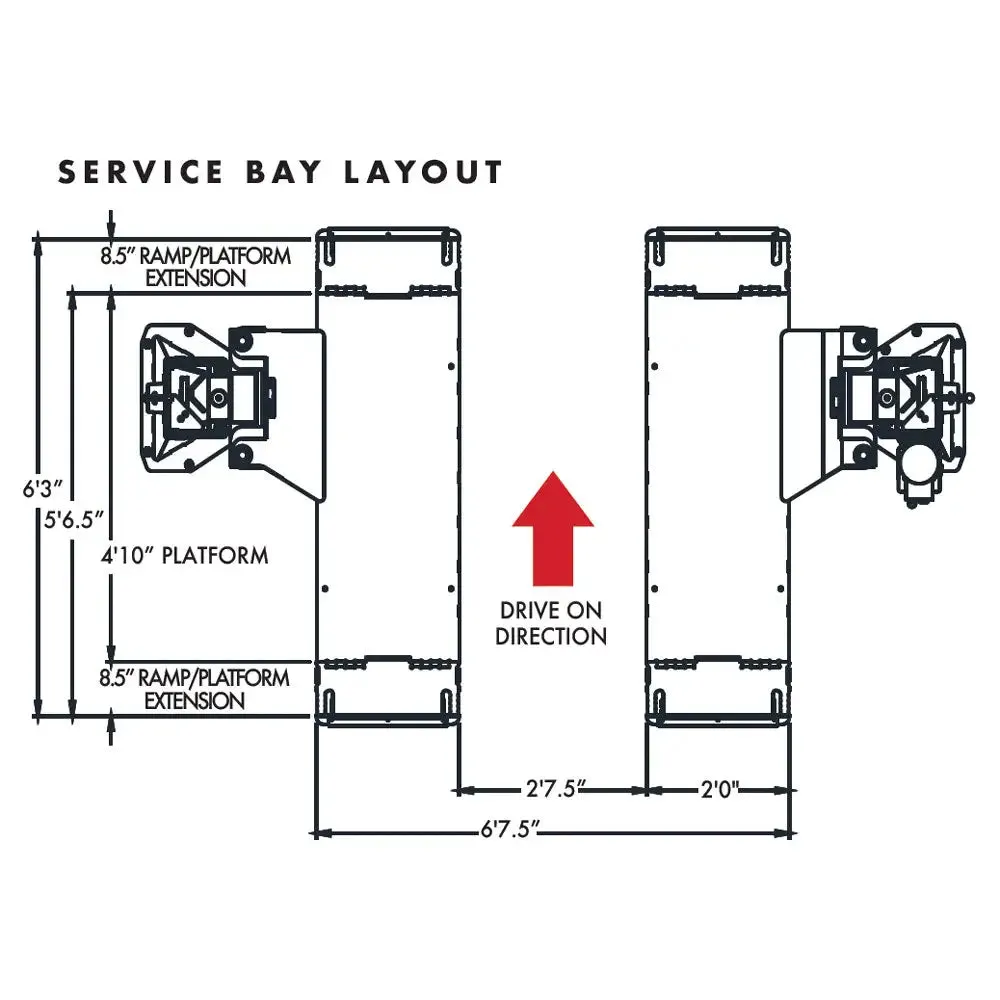 Challenger 9K 2-Post Lift w/ Drive-on Express Pad - CL10XP9