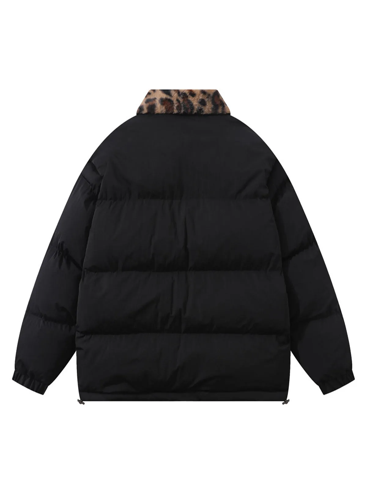 Cheetah Collar Puffer Jacket