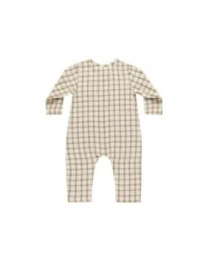 Cinnamon Plaid Pocket Woven Jumpsuit