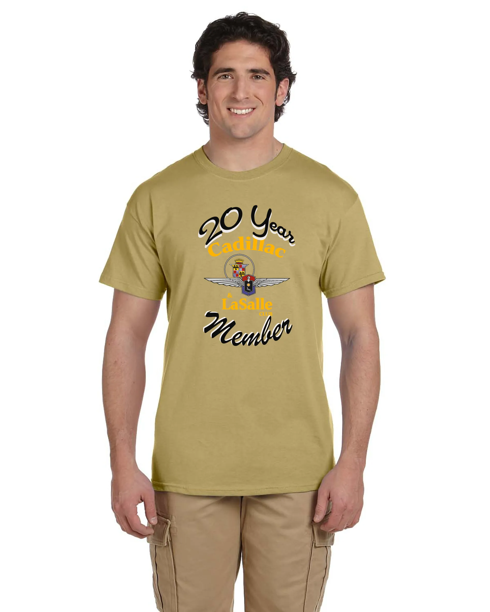 CLC Cadillac LaSalle CLUB MEMBER 20 YEAR ANNIVERSARY T-SHIRT (alternate design)