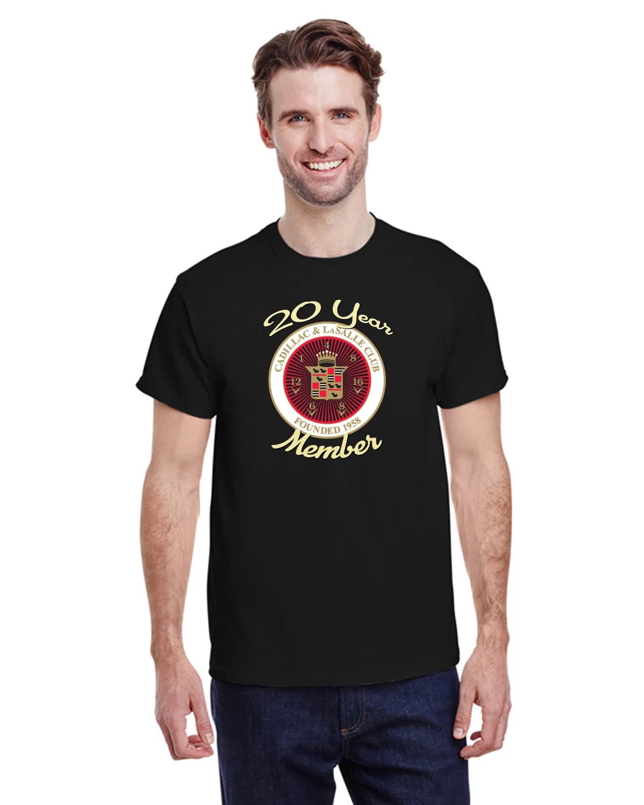 CLC Cadillac LaSalle CLUB MEMBER 20 YEAR ANNIVERSARY T-SHIRT