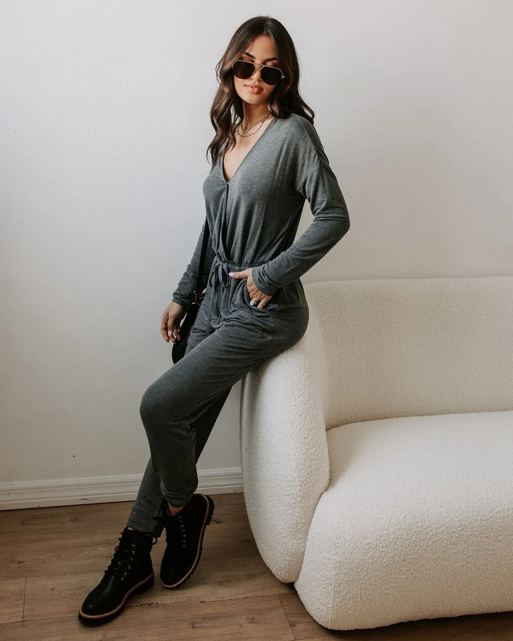 Colette Pocketed Drawstring Jumpsuit