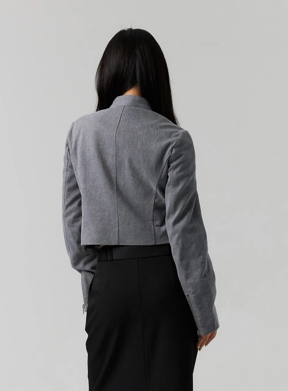 Collarless Slim Fit Jacket CS308