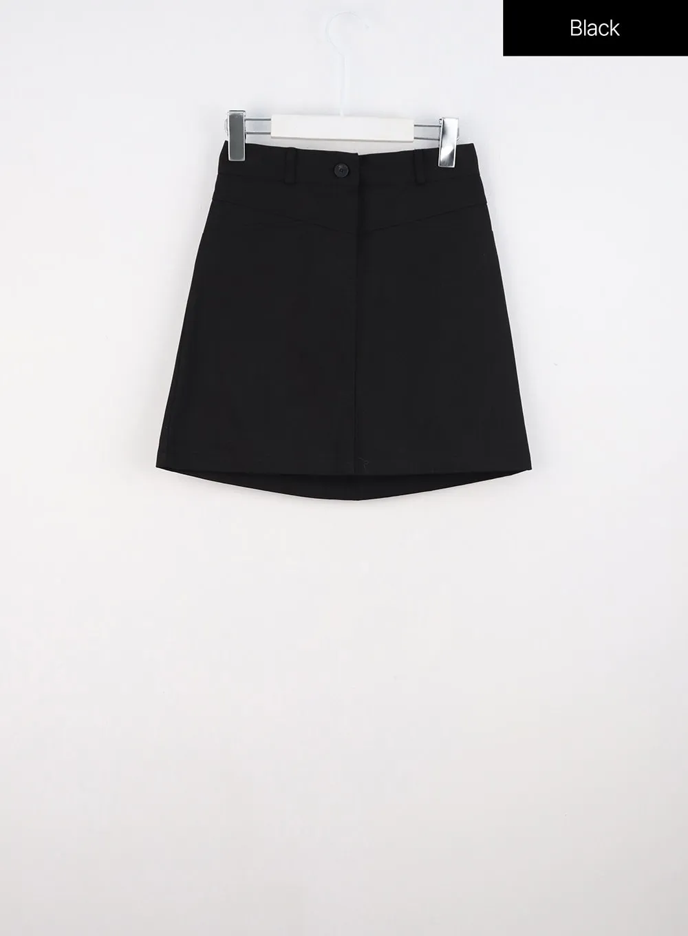 Cotton Solid Mini Skirt OS319