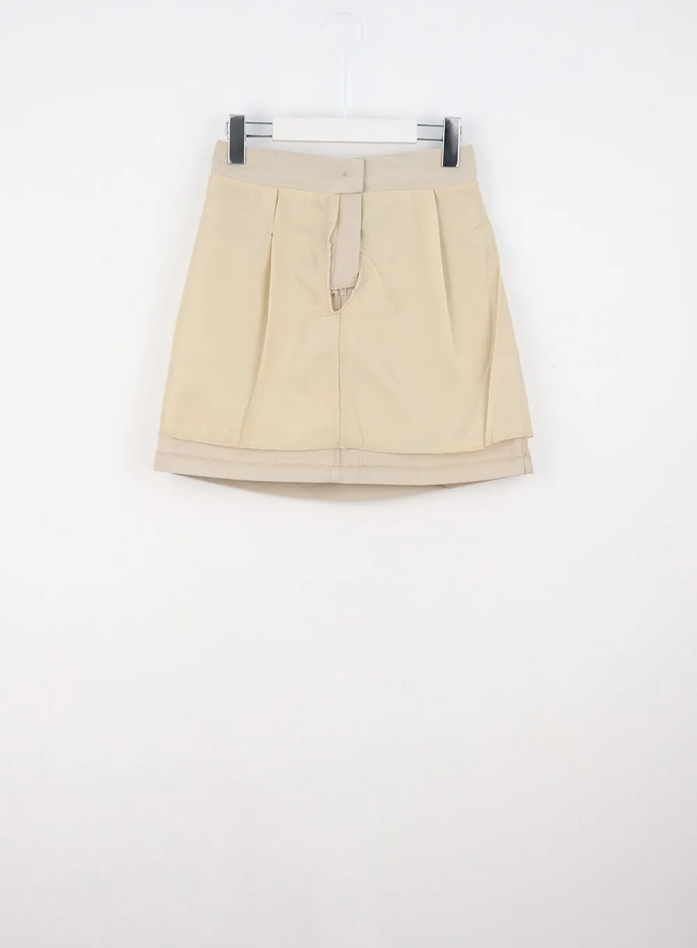 Cotton Solid Mini Skirt OS319