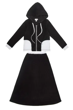 Crew Kids Black/White Terry Maxi Set