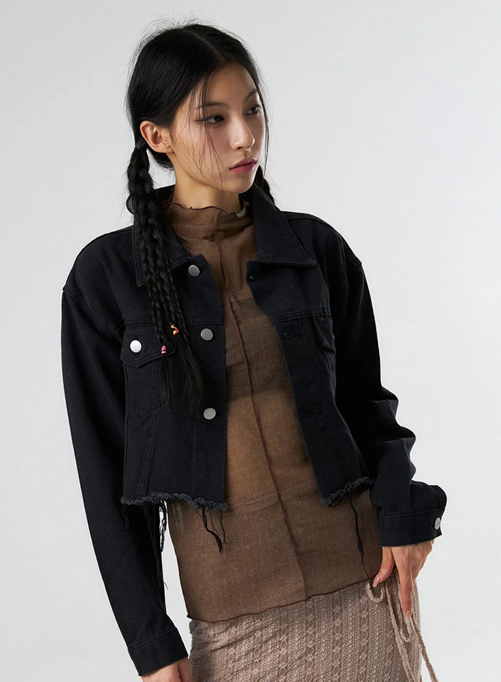 Crop Collar Jacket IS327