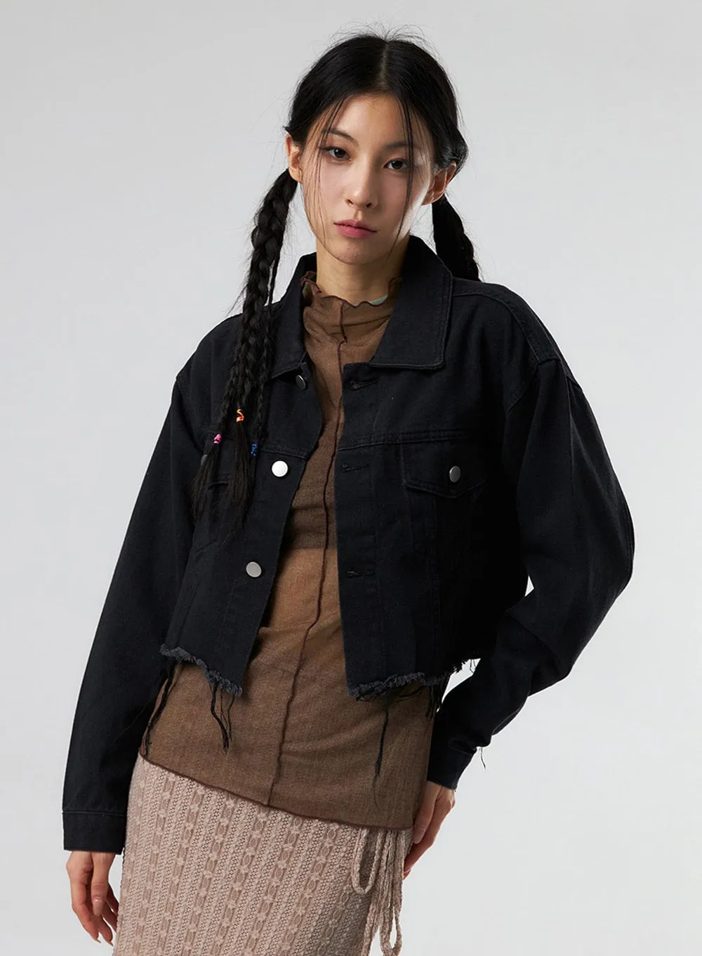 Crop Collar Jacket IS327