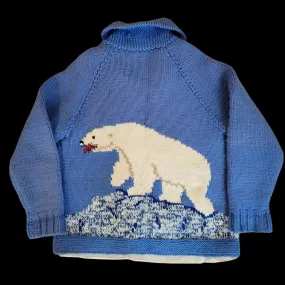 CUSTOM VINTAGE HEAVY KNIT POLAR BEAR SWEATER