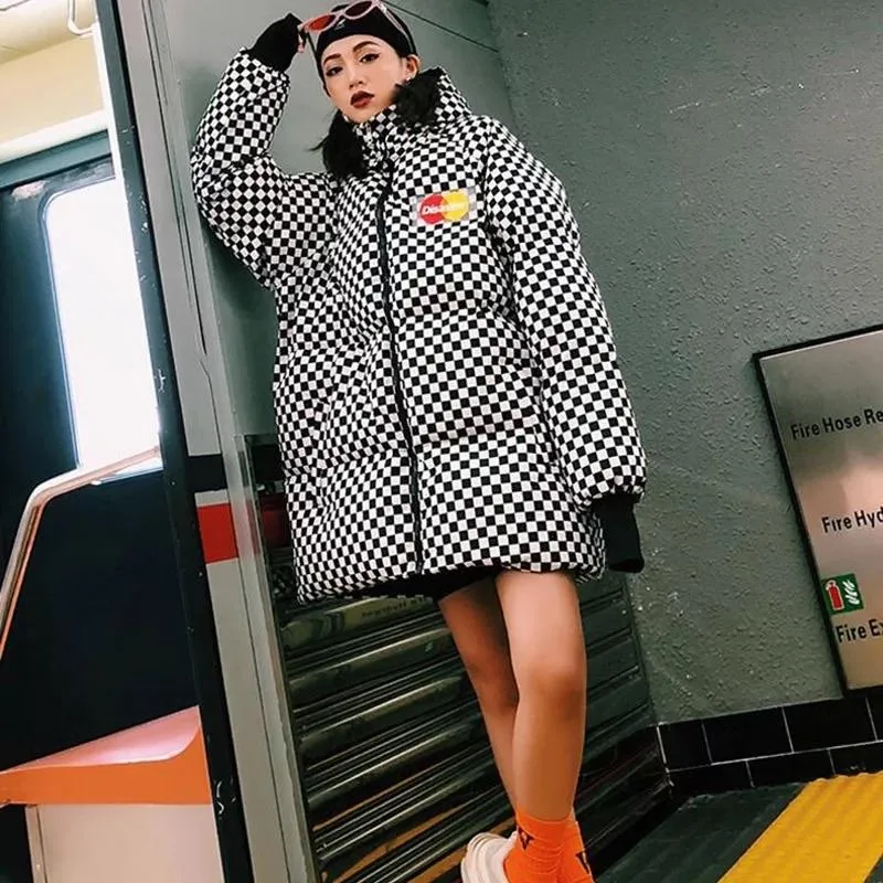 Disaster Checkered Puffer Jacket ⚡️