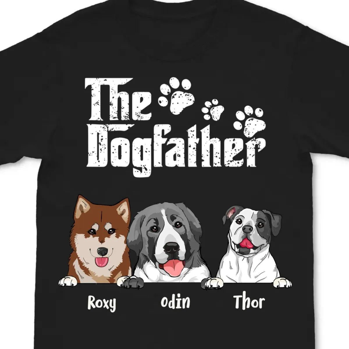 Dog Lovers - The Dog Father - Personalized Unisex T-shirt