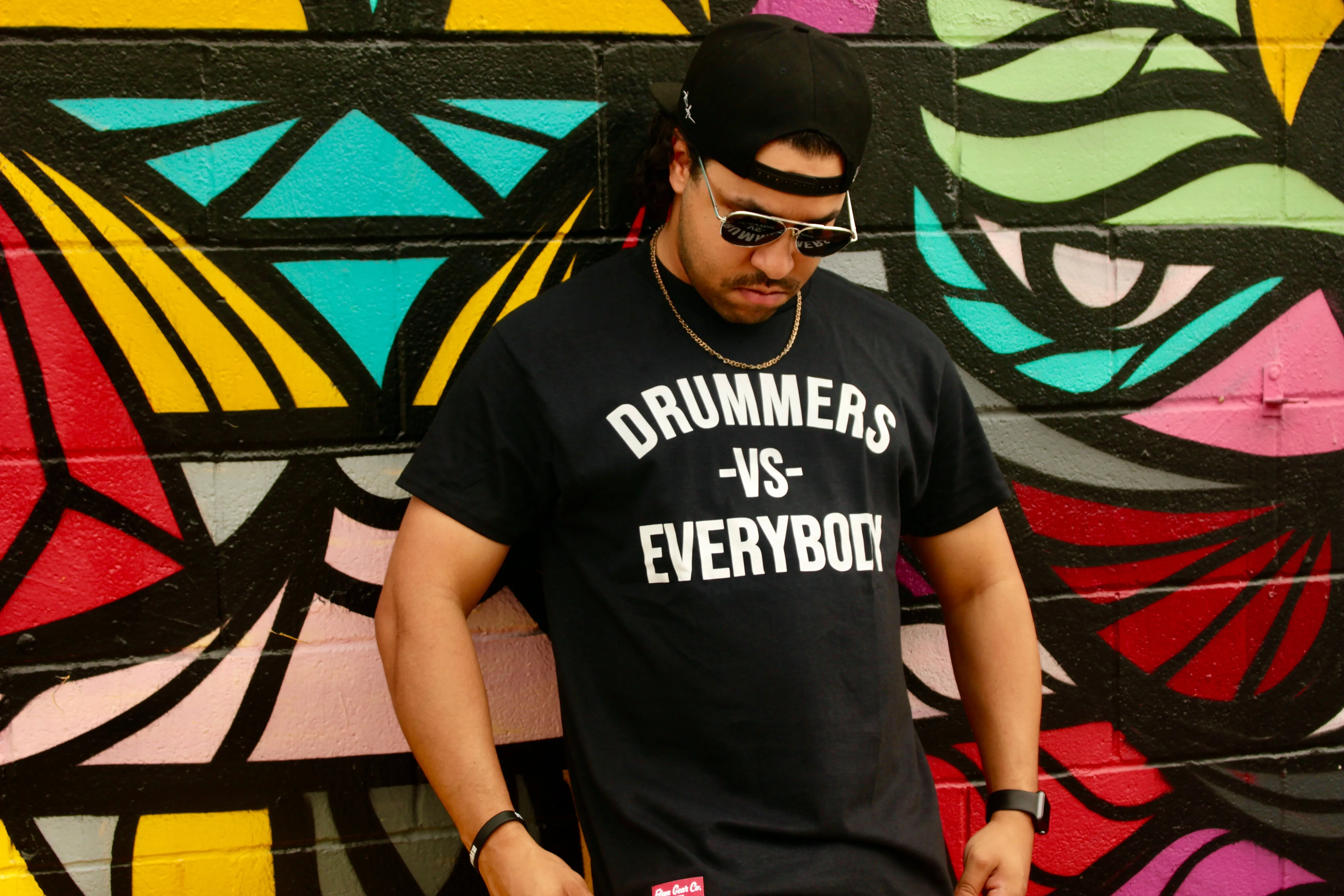 DRUMMERS VS EVERYBODY T Shirt - BLACK