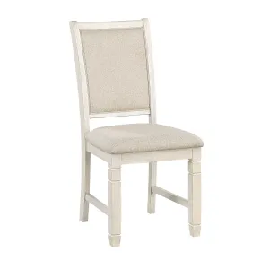 Elegant White Side Chair - Set of 2