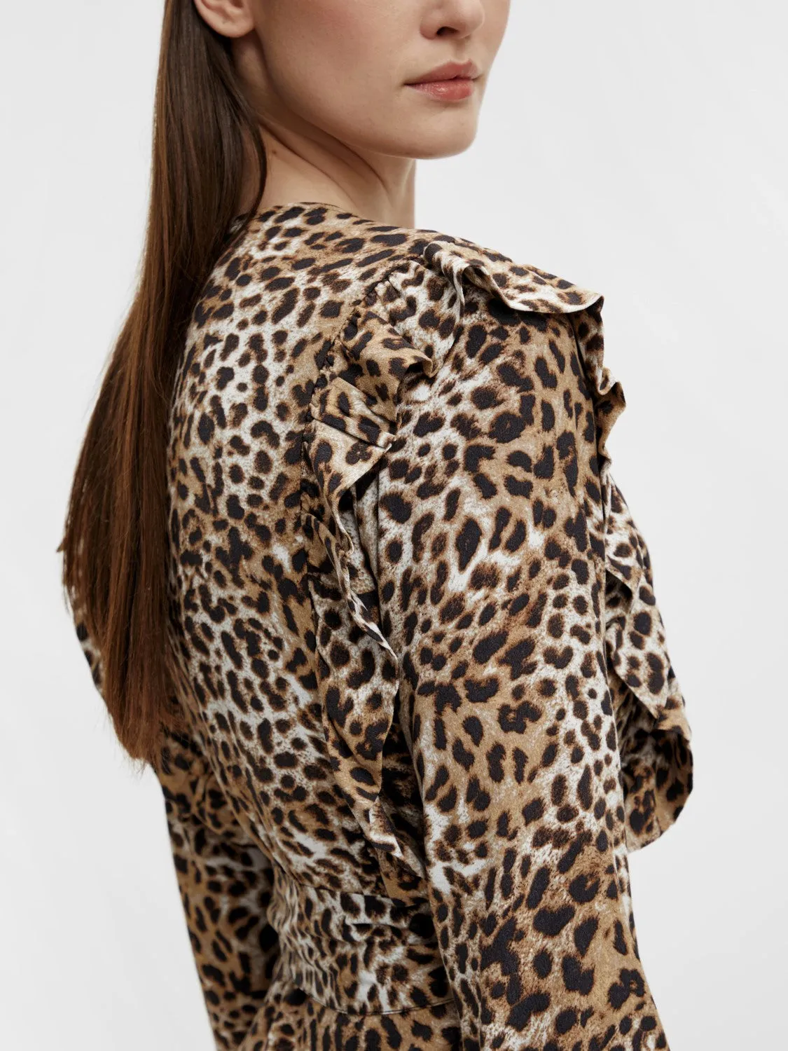 Elke Leopard Wrap Dress