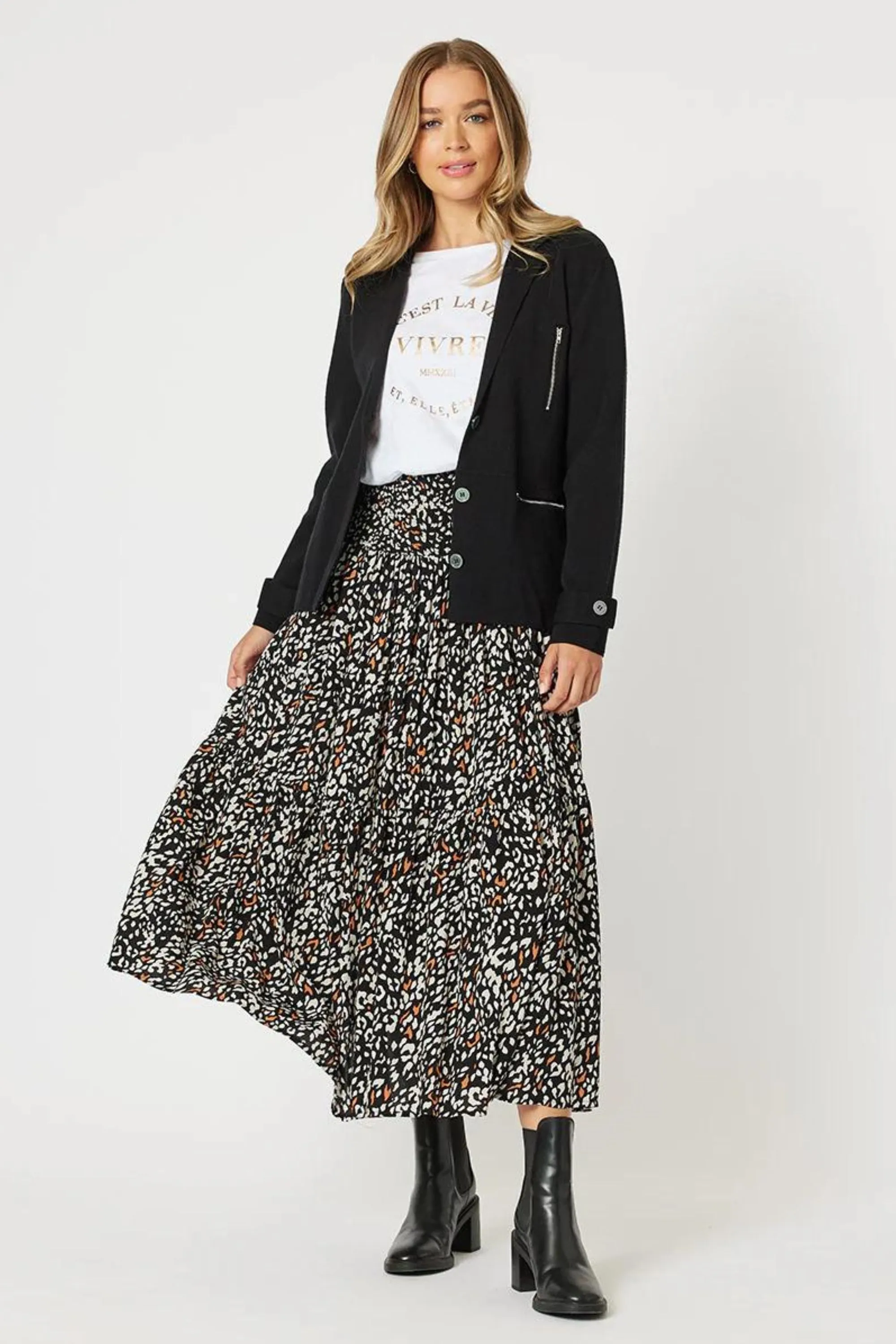 ELLA ANIMAL PRINT SKIRT - 44232T