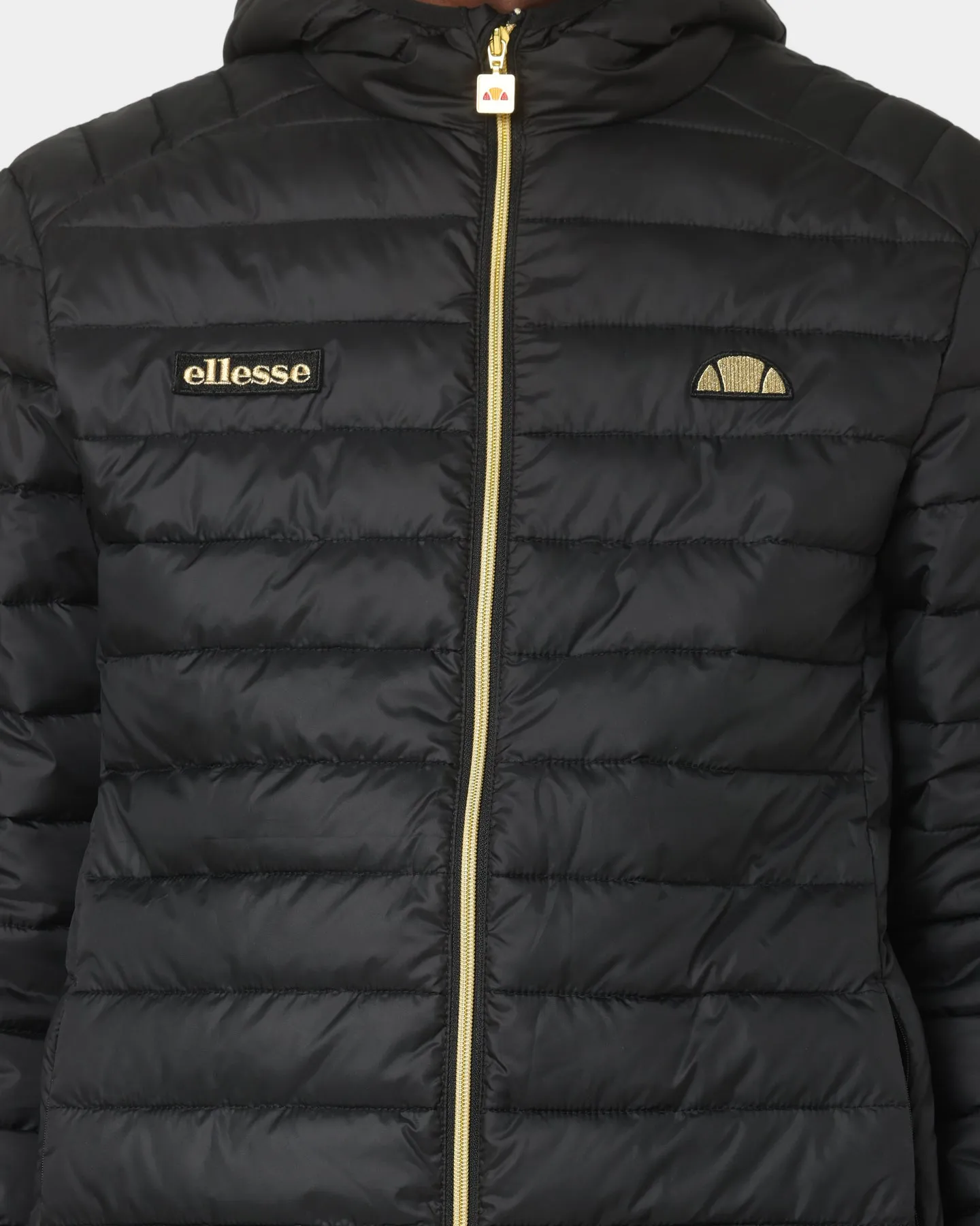 Ellesse Lombardy Padded Puffer Jacket Black/Gold