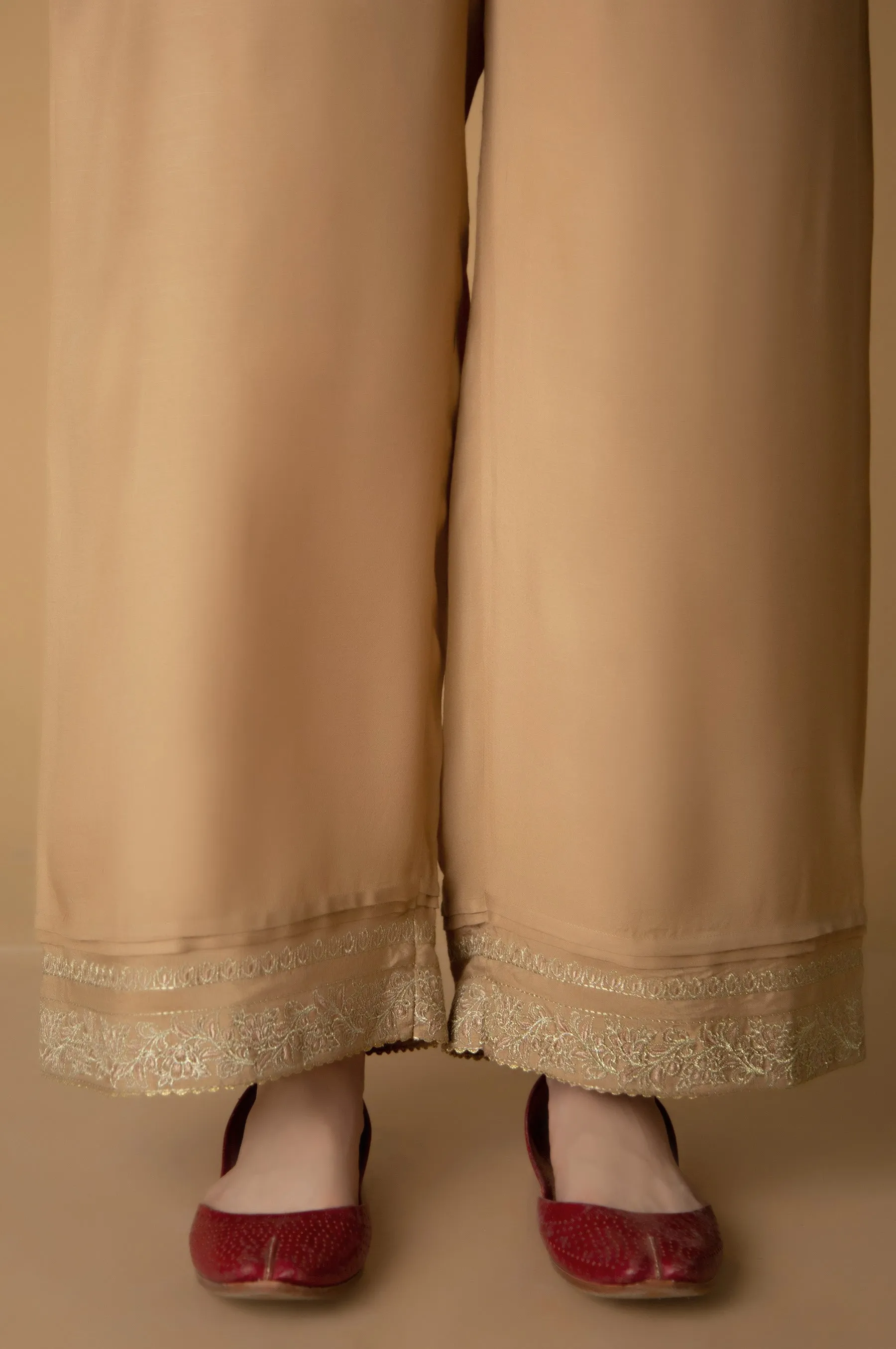 Embroidered Rawsilk Culotte