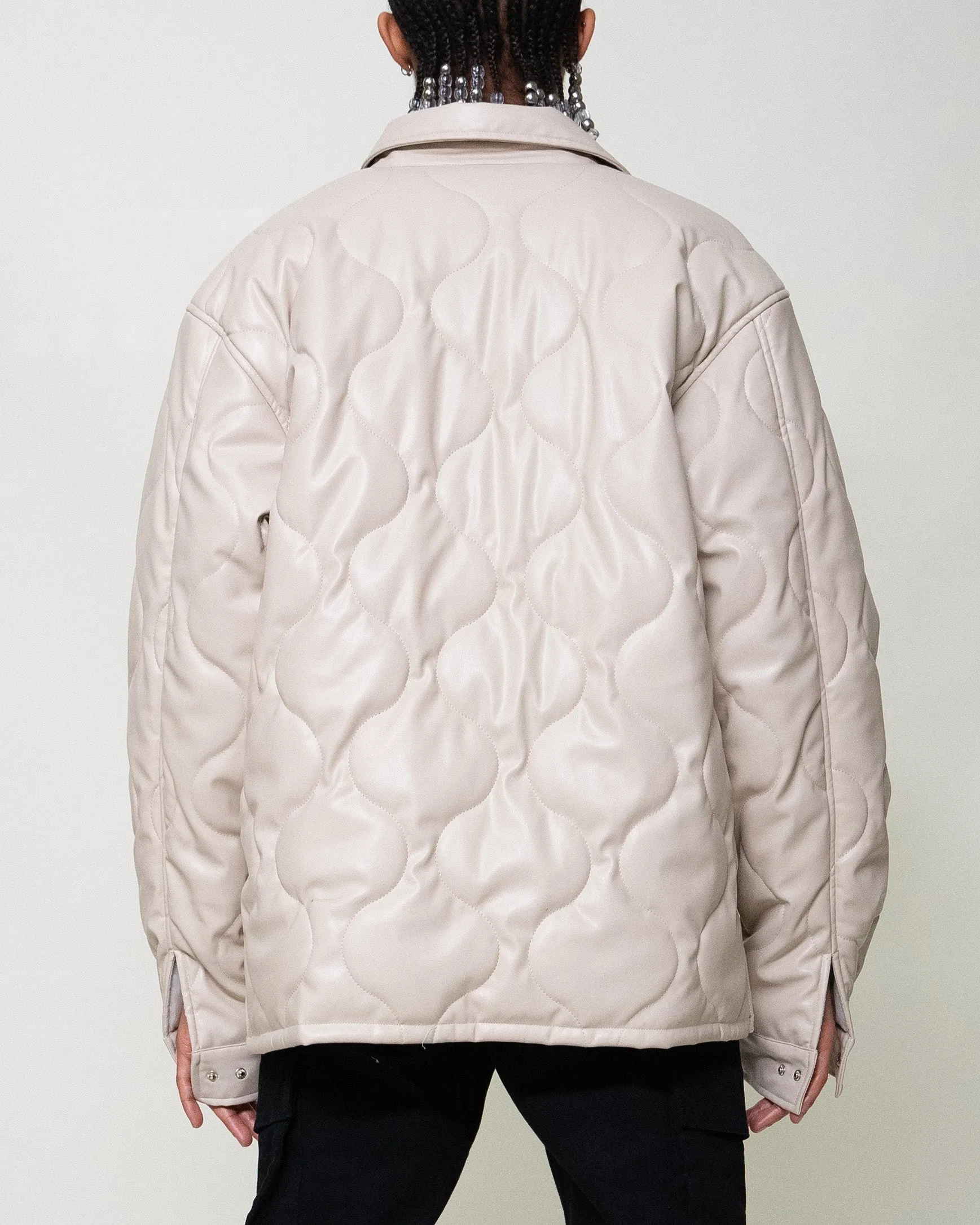 EPTM ORION PUFFER SHIRT-CREAM