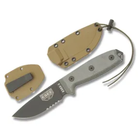 ESEE-3S Serr. Blk Blade w- Grey Handle