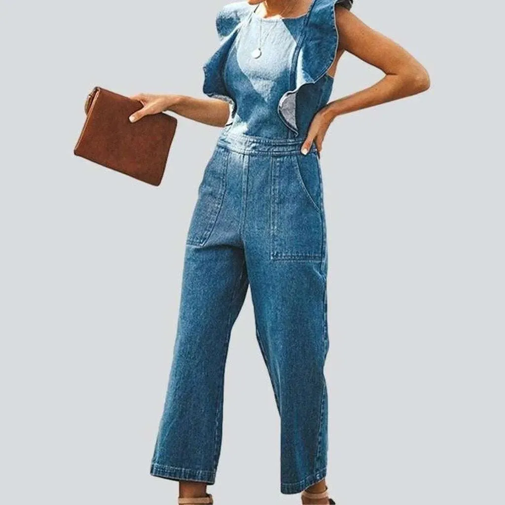 Fashion women's denim jumpsuit