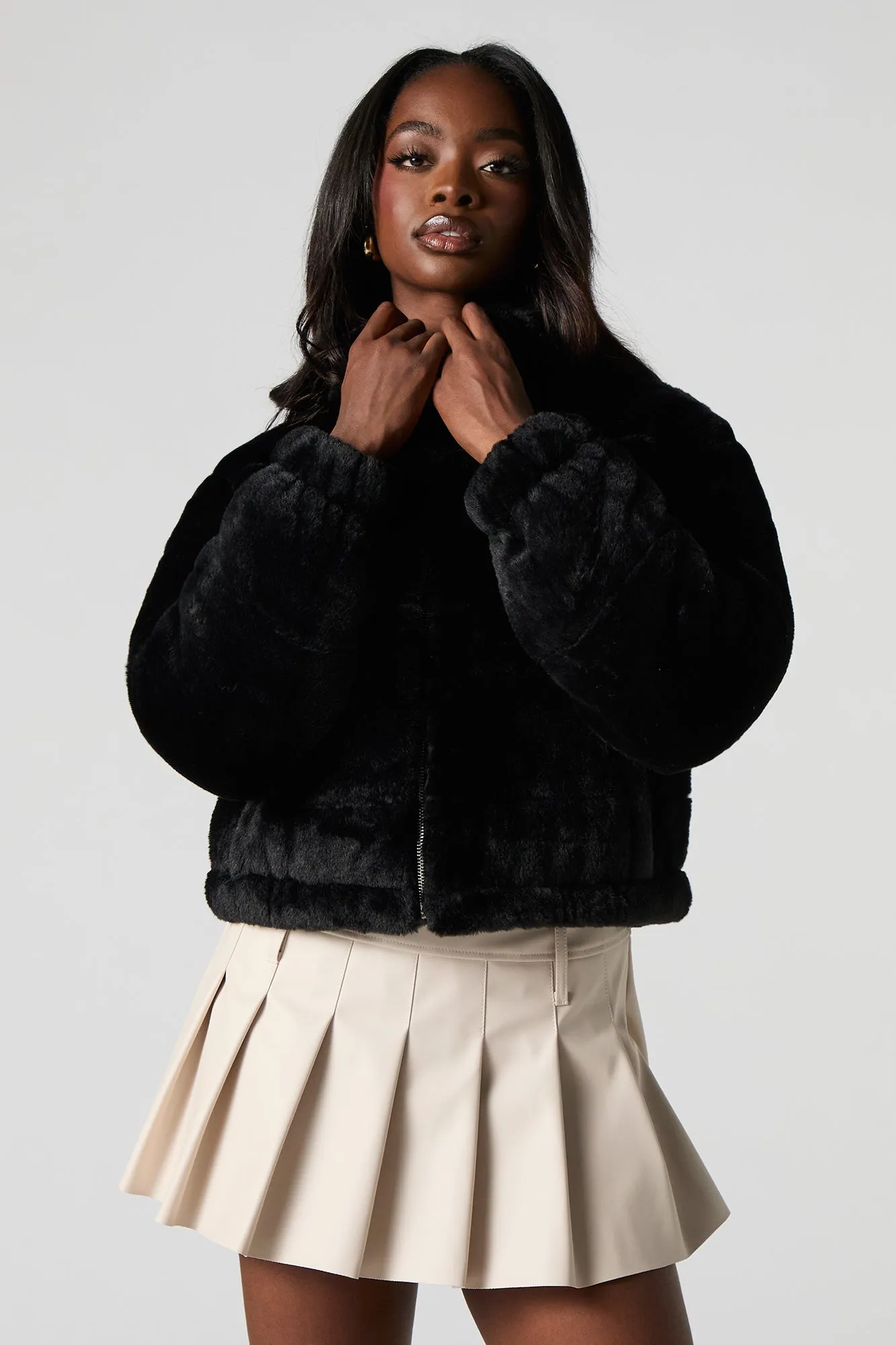 Faux Fur Puffer Jacket