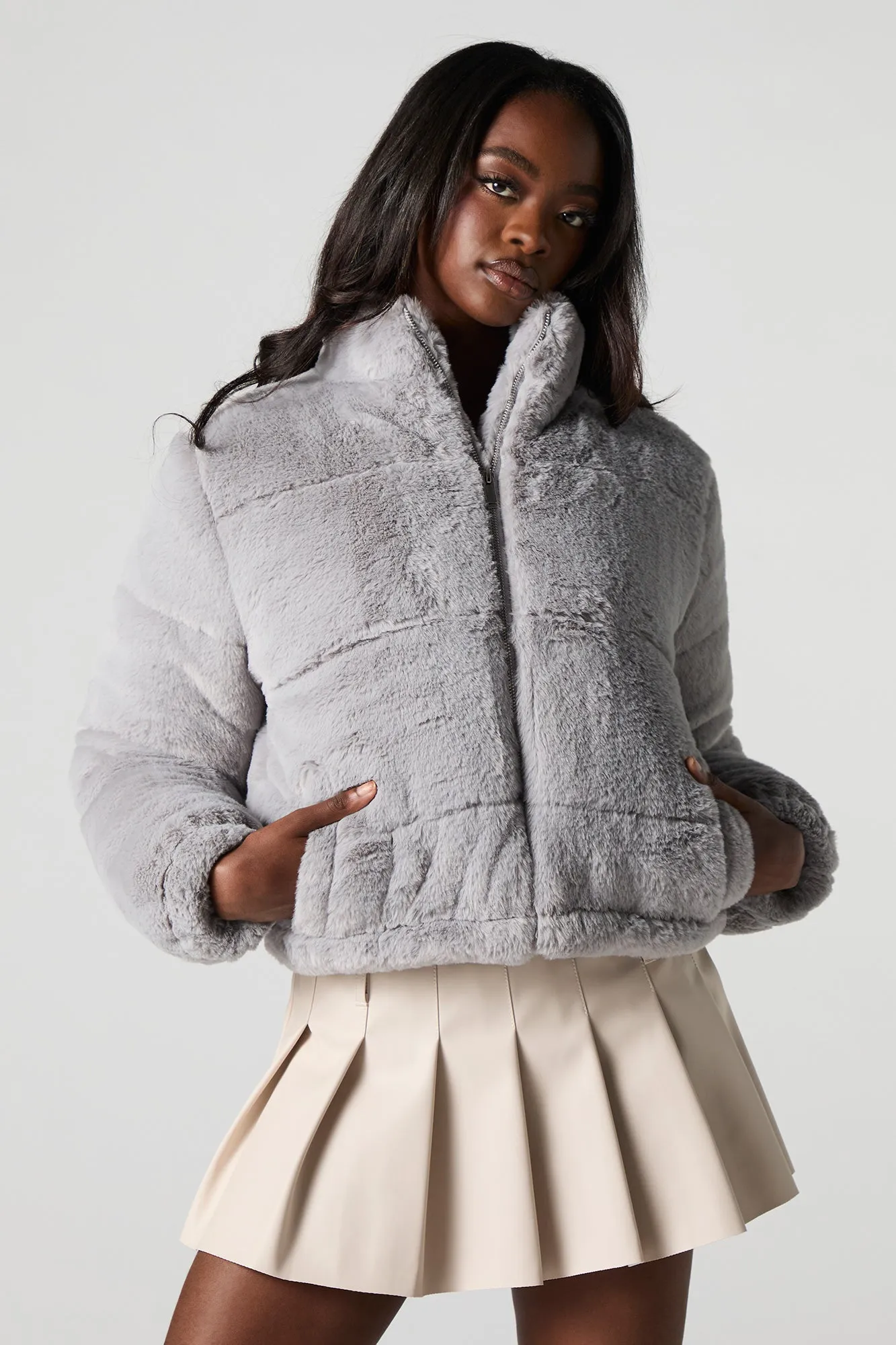 Faux Fur Puffer Jacket