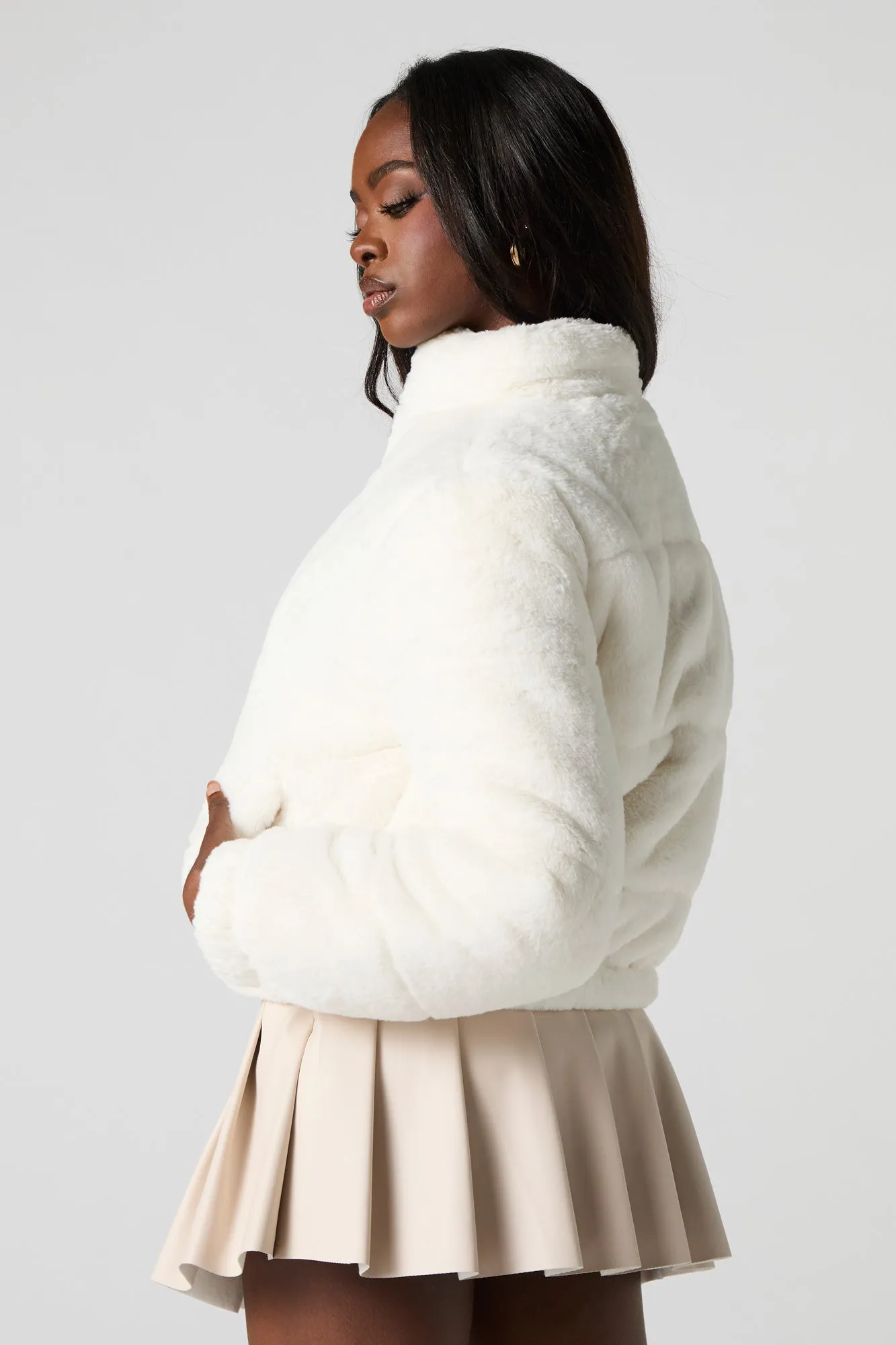 Faux Fur Puffer Jacket