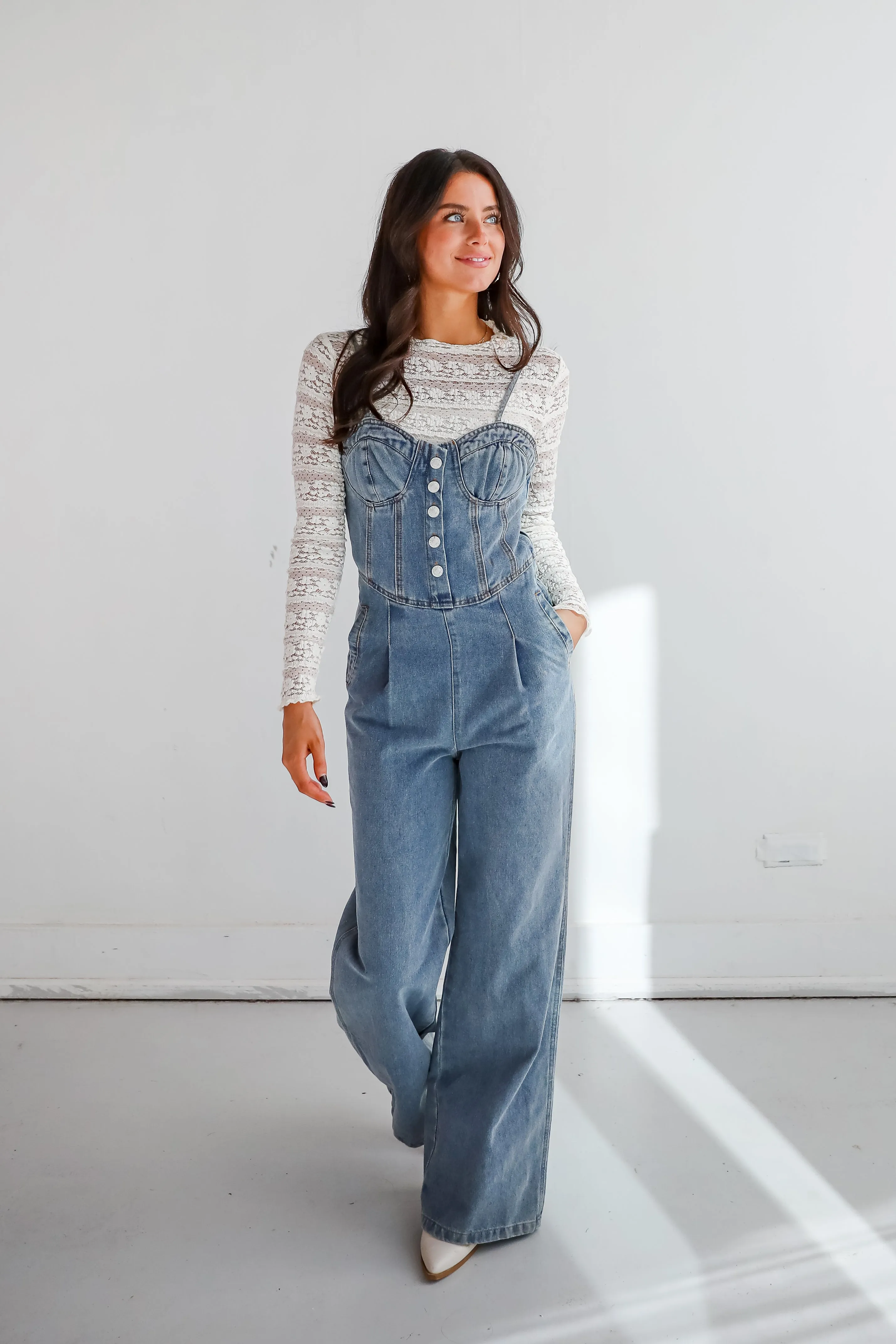 FINAL SALE - Delightful Impact Denim Jumpsuit