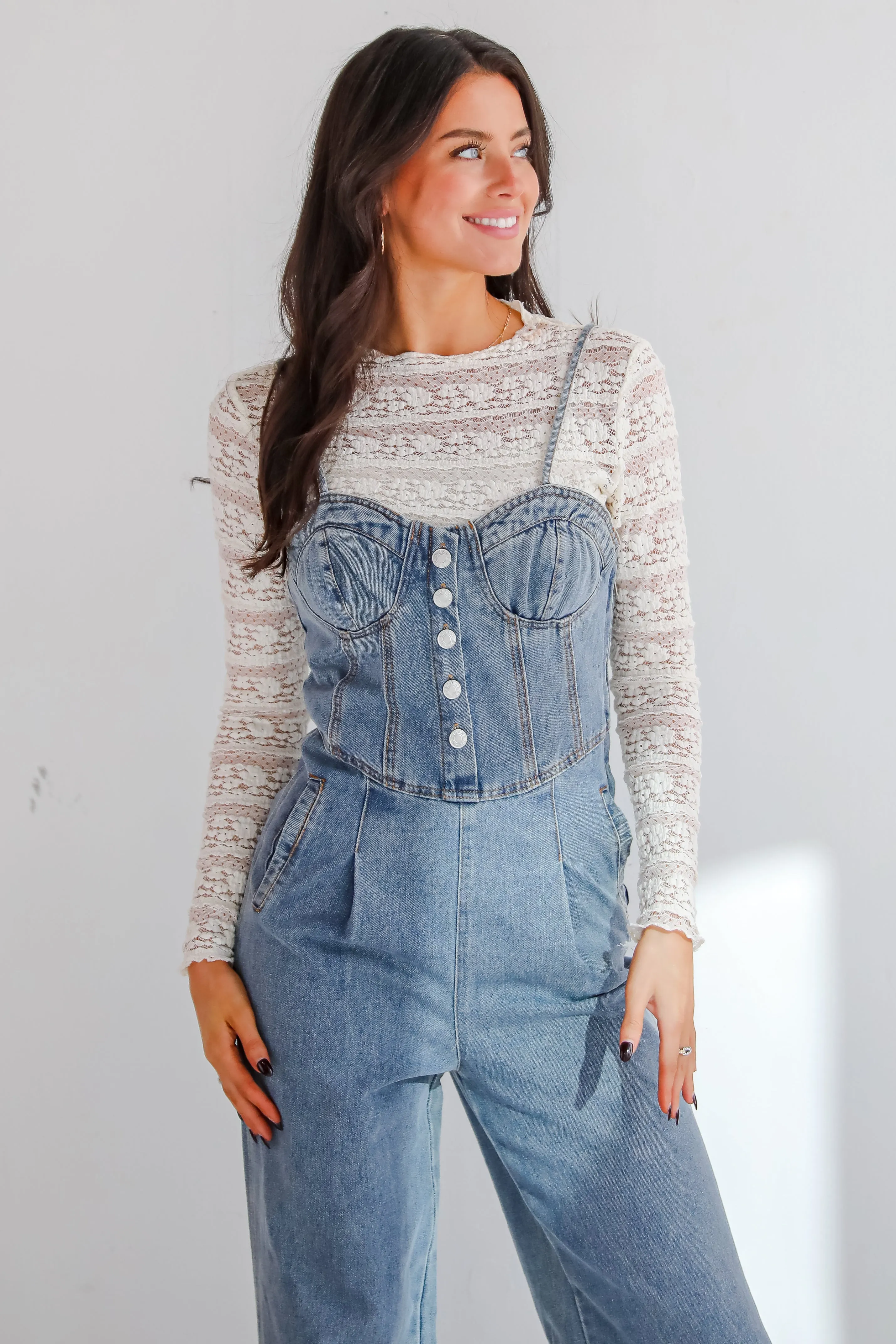 FINAL SALE - Delightful Impact Denim Jumpsuit