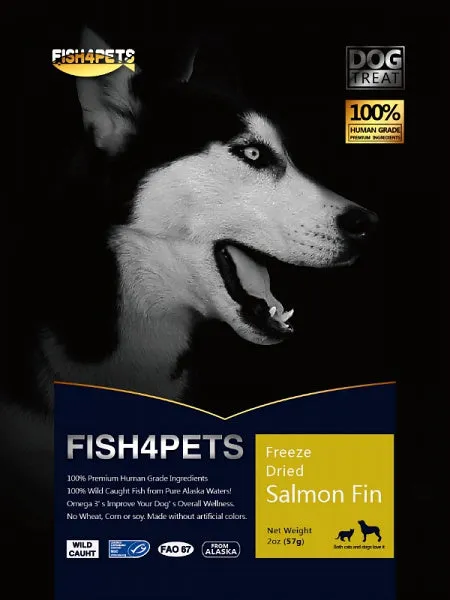 Fish 4 Pets Freeze Dried Salmon Fin Dog Treat 57g