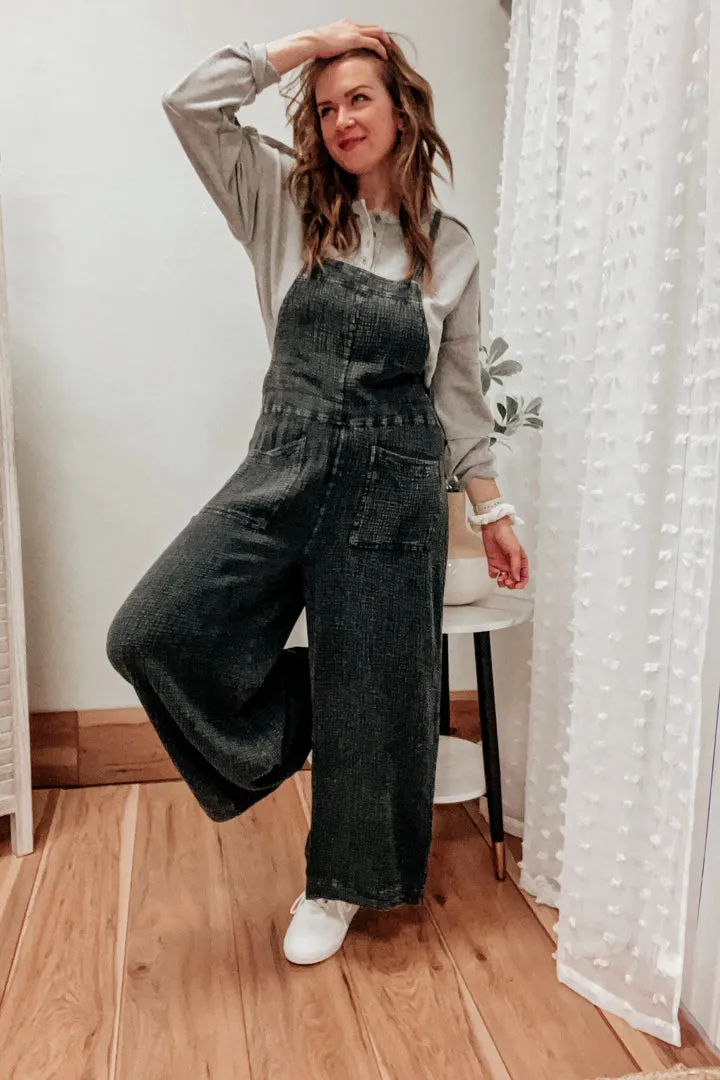 Flowy Mineral Wash Jumpsuit