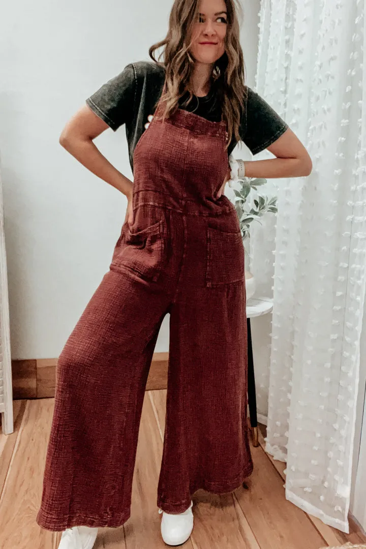 Flowy Mineral Wash Jumpsuit