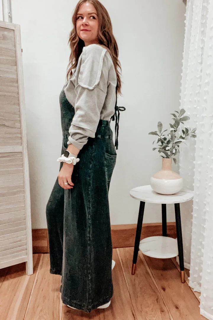 Flowy Mineral Wash Jumpsuit