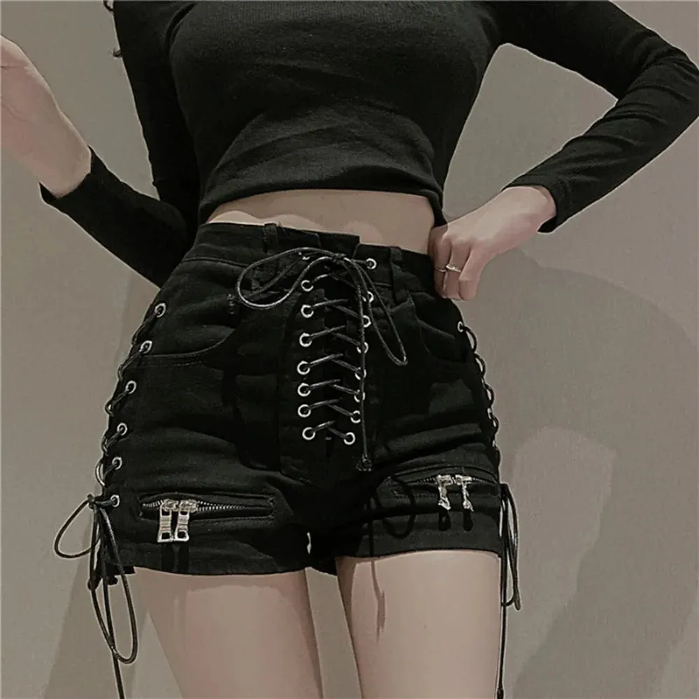 Funki Buys | Shorts | Women's Gothic Denim Summer Shorts