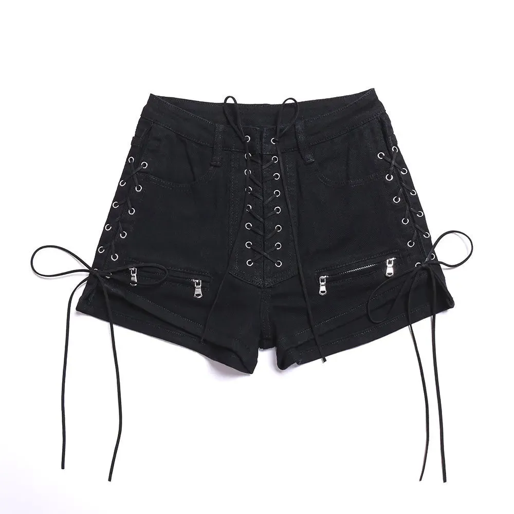 Funki Buys | Shorts | Women's Gothic Denim Summer Shorts