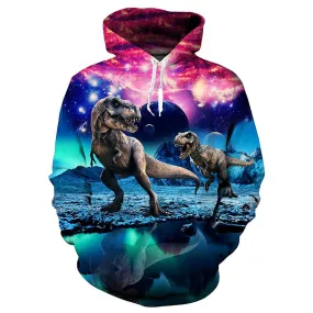 Galaxy Dinosaur Funny Hoodie