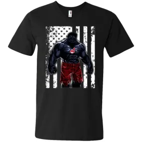 Giants Hulk Cleveland Indians T-shirt Flag Men V-Neck T-Shirt