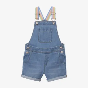 Girls' denim overall shorts