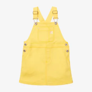 Girls' yellow denim overall dress