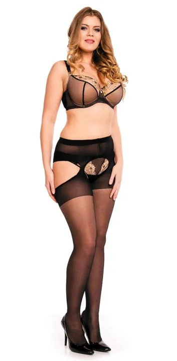 Glamory Curvy Plus Size Ouvert 20 Crotchless Tight 50121