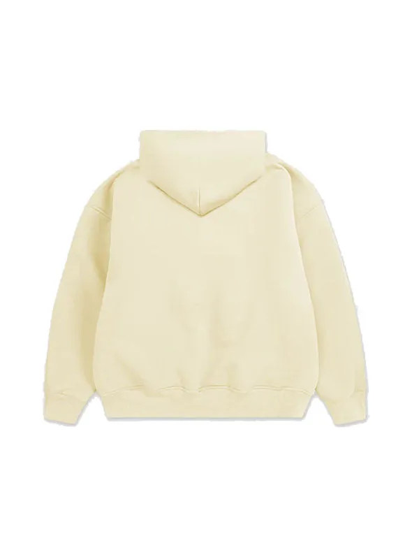 Goat Fleece Hoodie Jacket in Apricot Color