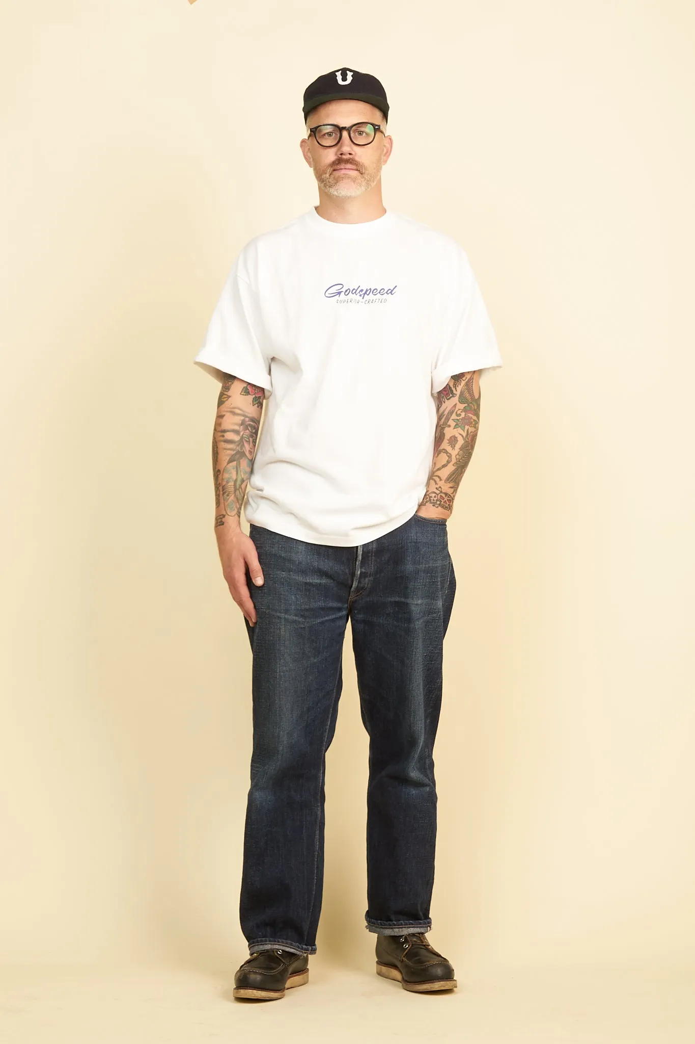 Godspeed 'Sign' Heavyweight Organic T-Shirt - White