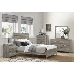 Grey Mandan Double Bed