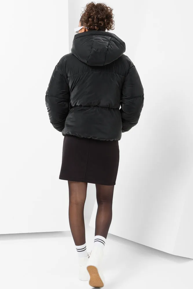 Hooded Puffer Jacket Black