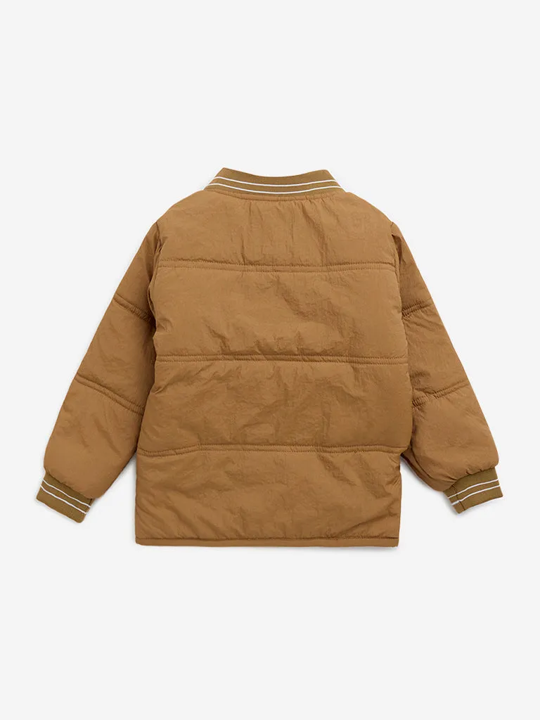 HOP Kids Tan Quilted Puffer Jacket