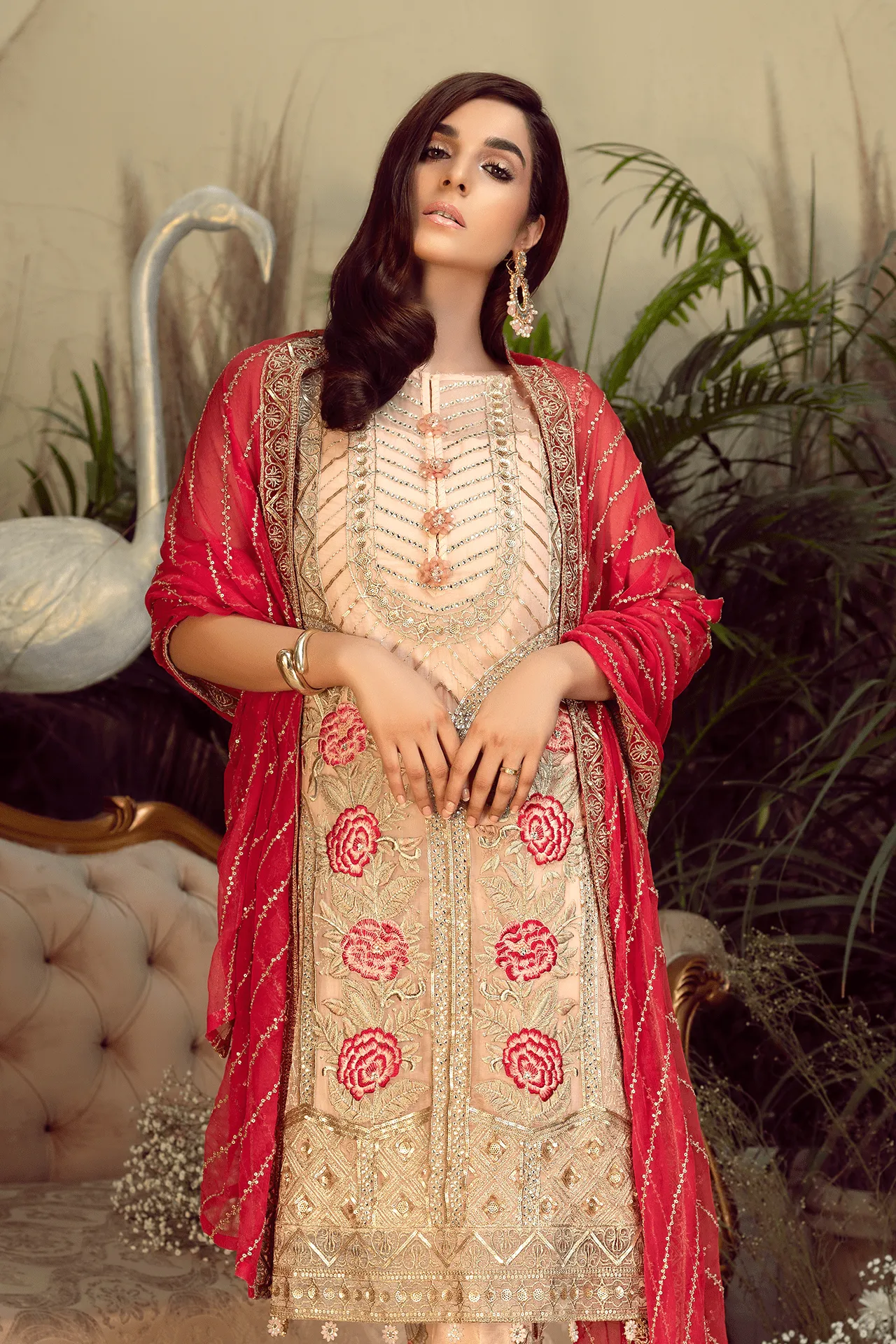 Imrozia Orabelle Embroidered Chiffon Collection 2019 – 08 Luminescent Pearl