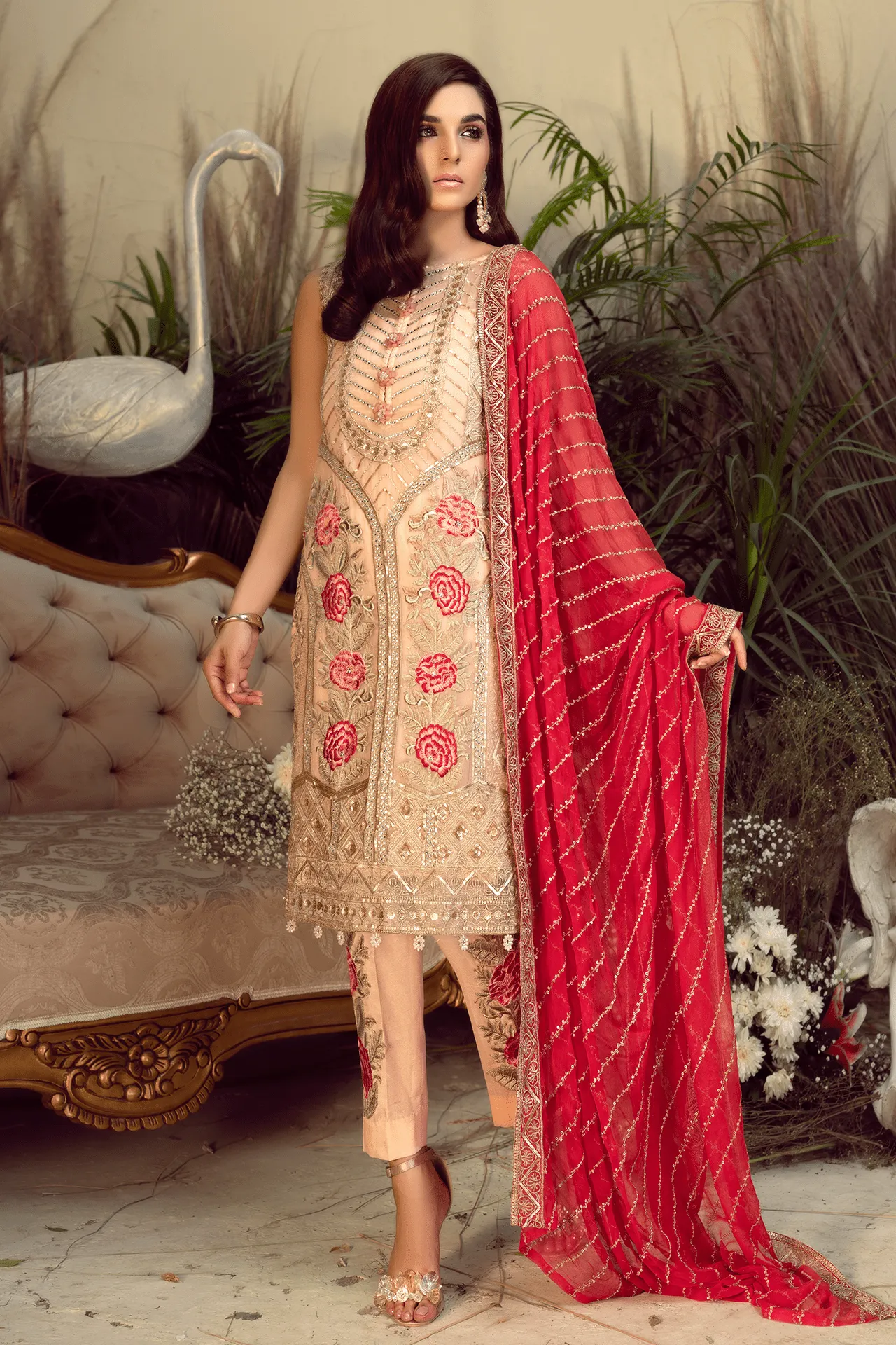 Imrozia Orabelle Embroidered Chiffon Collection 2019 – 08 Luminescent Pearl