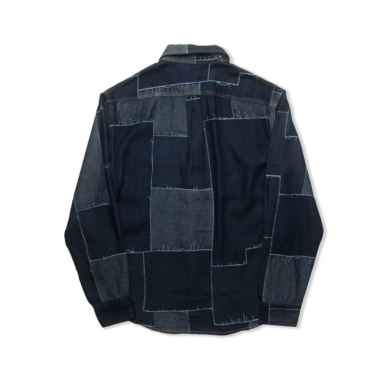 Irregular Patchwork Checked Shirt