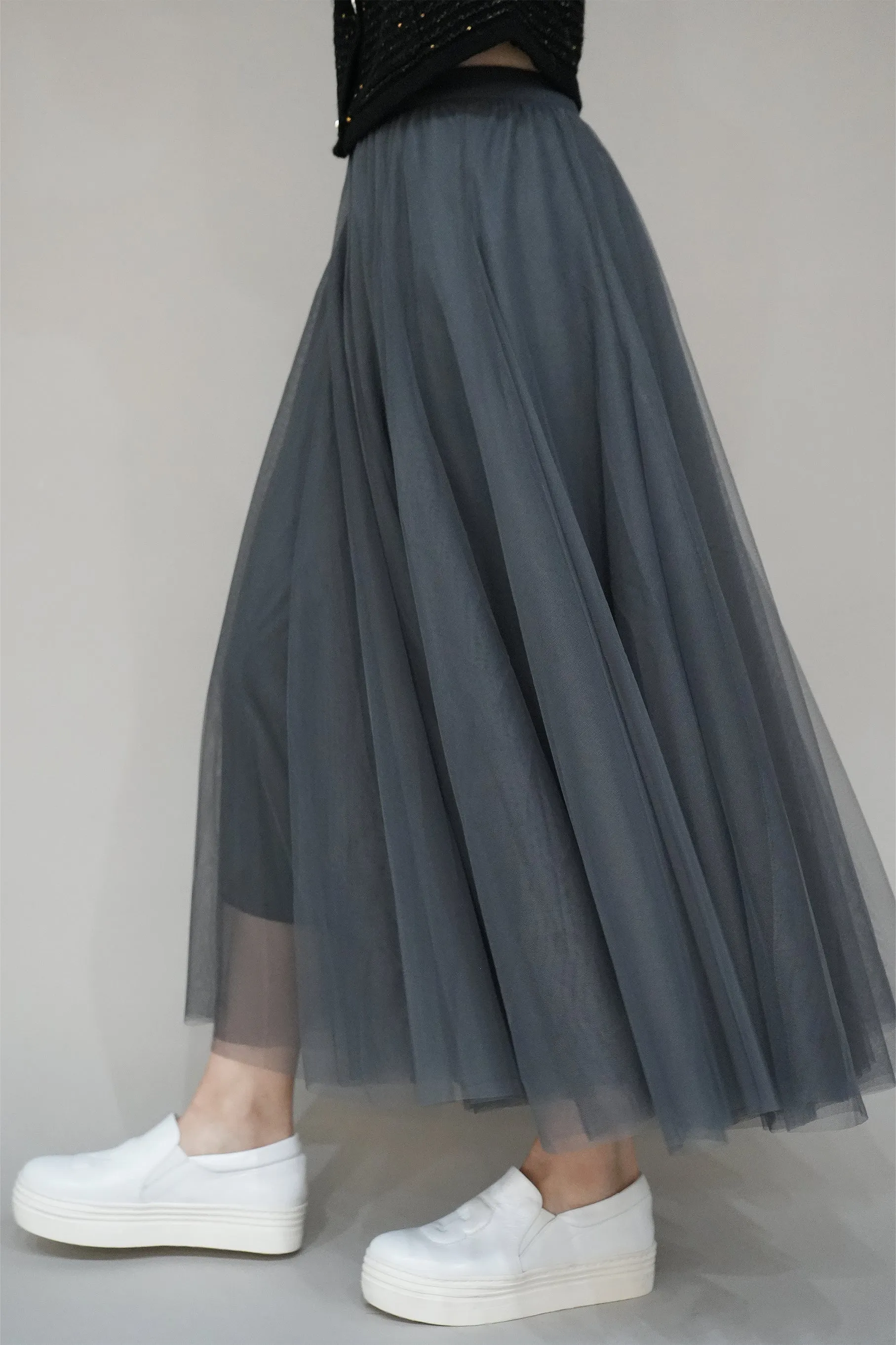 Jacqueline Skirt, Charcoal